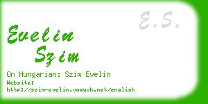 evelin szim business card